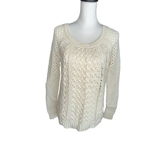 American Eagle Cream Sweater Size Medium Wool - Picture 1 of 4